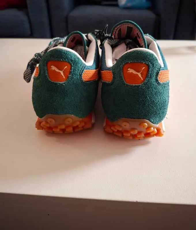 Green original branded Puma tekkie