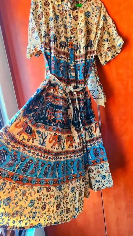 Cotton maxi-dress
