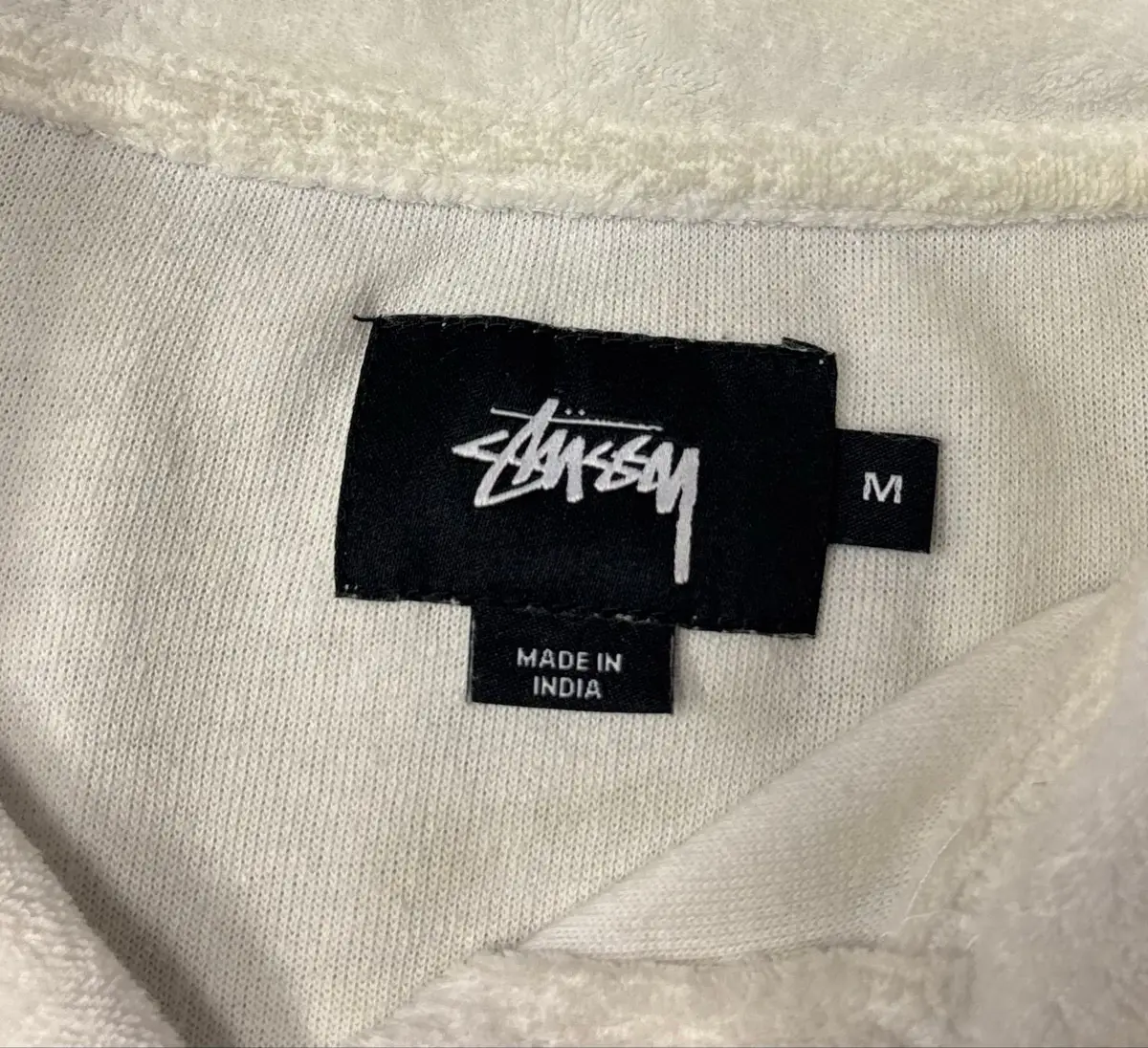 Stüssy White Polo Shirt Size M