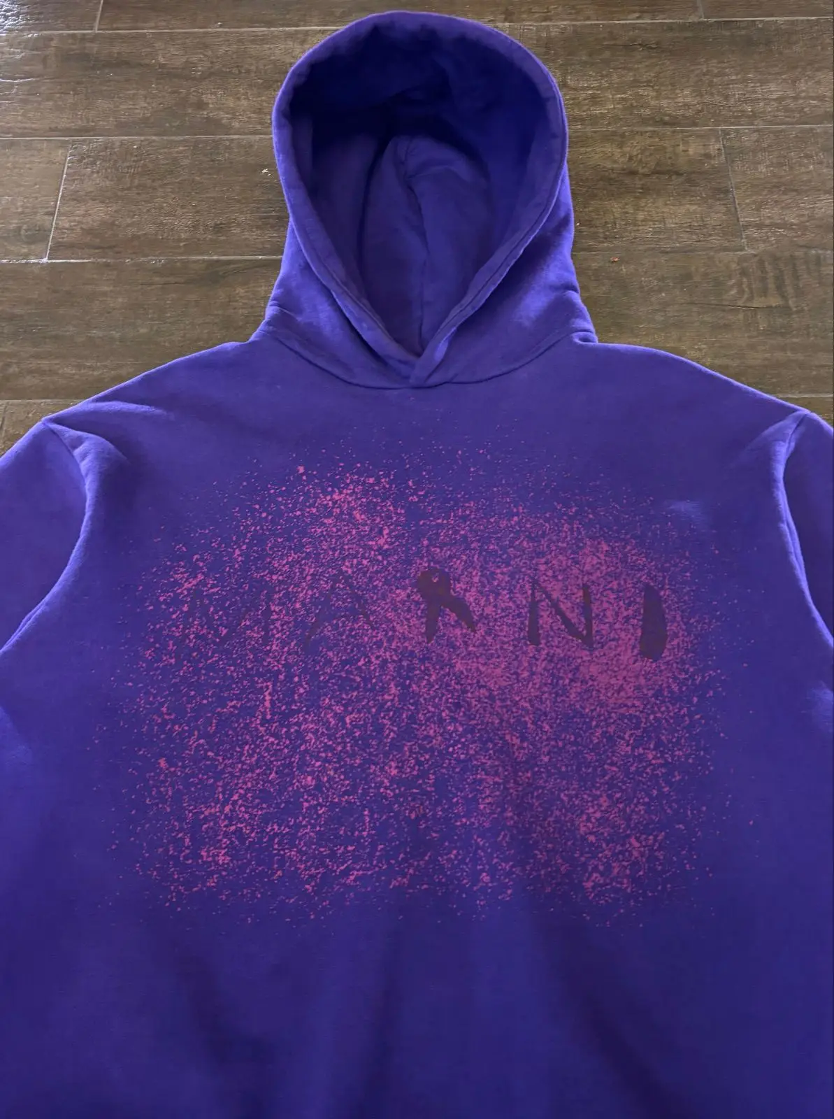 Purple Hoodie with Glitter Graphic Print