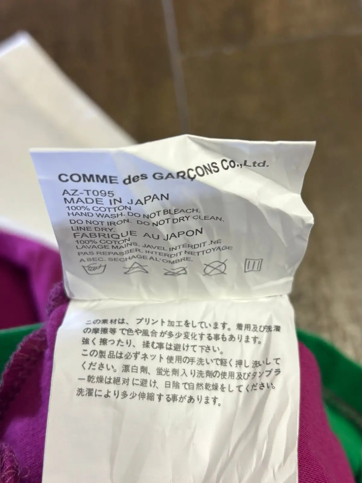 COMME des GARÇONS PLAY Magenta Colorblock T-Shirt