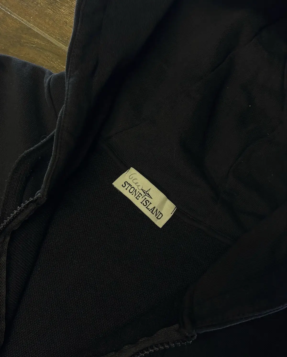 Stone Island Navy Zip Hoodie Size M