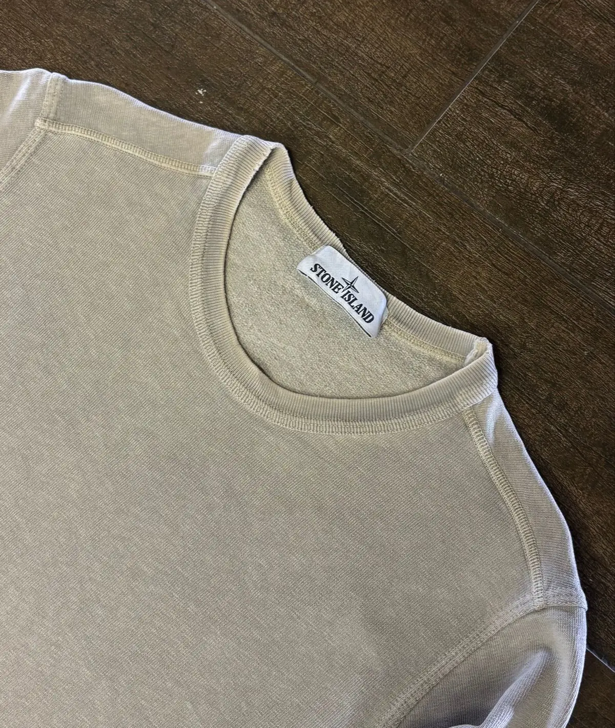 Stone Island Cream Crew Neck Sweatshirt Size M