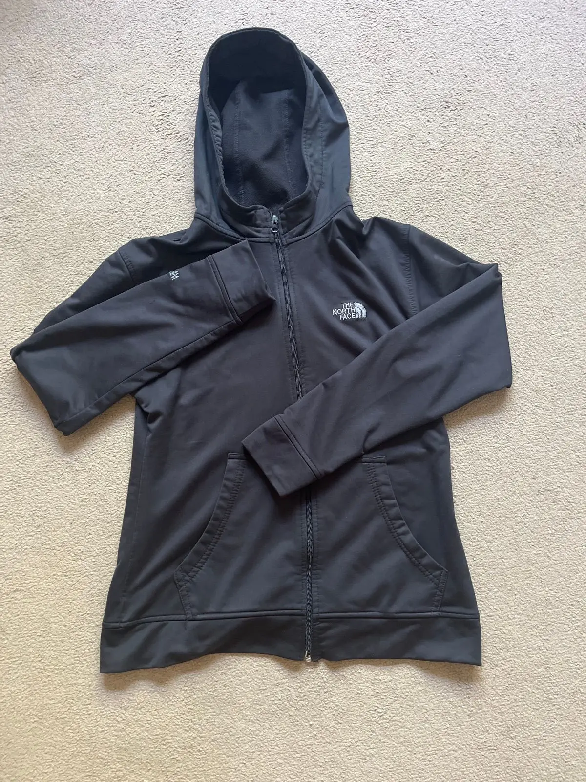 The North Face Black Hooded Zip Jacket Size S