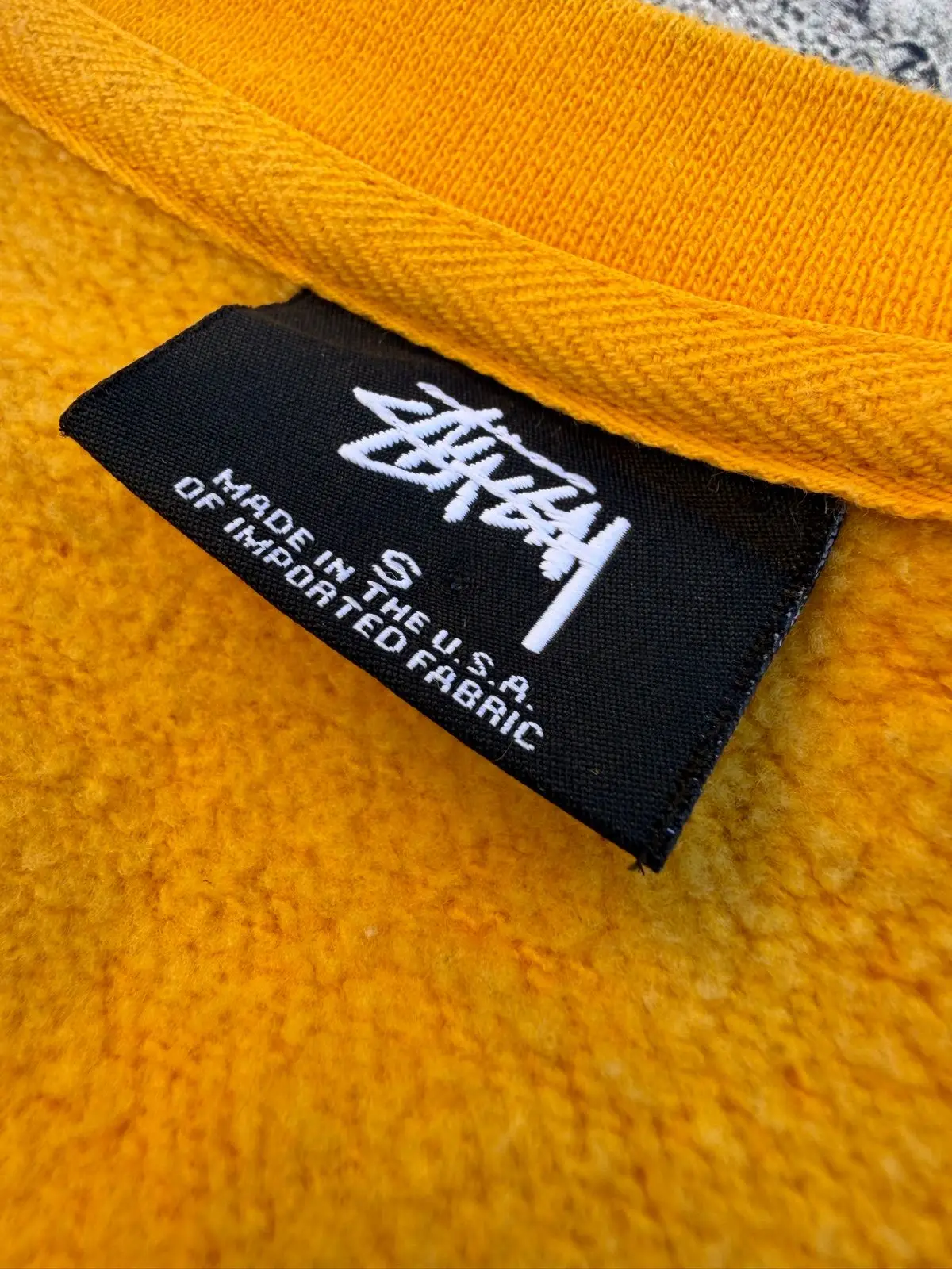 Stüssy Golden Yellow Crewneck Sweatshirt
