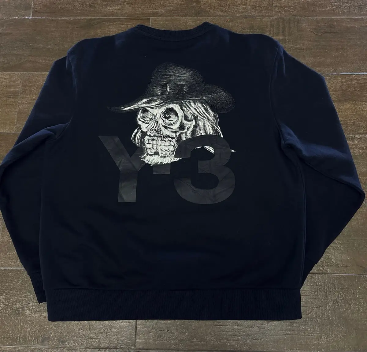 Y-3 Adidas Navy Crewneck Sweatshirt XL