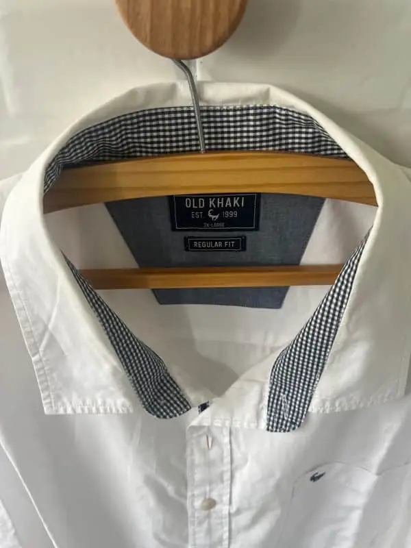 Old khaki cotton shirt