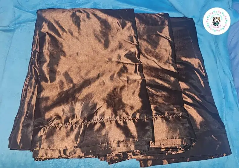 🍫 BROWN SATIN CURTAINS x3 🍫