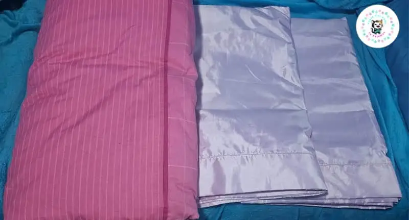💕 PINK SATIN CURTAINS x2 💞