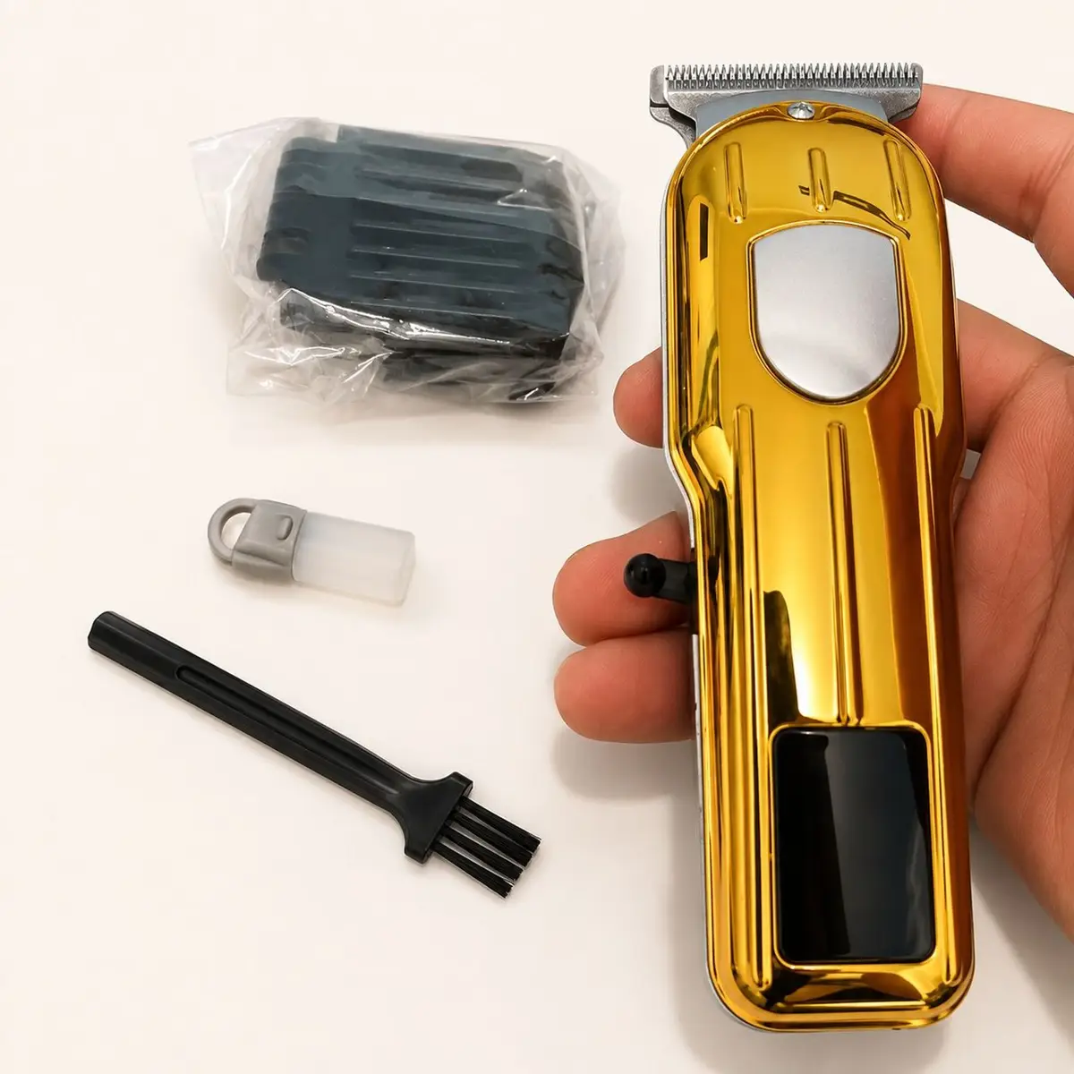 Gold Cordless Hair Clipper with Accessories