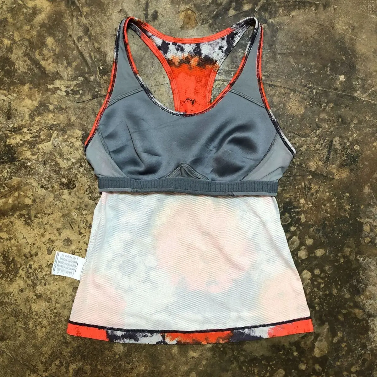 Nike Dri-Fit Sports Bra Red Abstract Print M