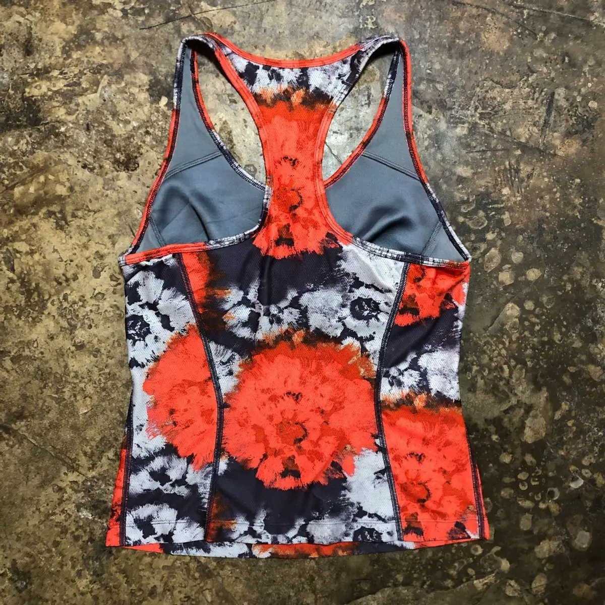 Nike Dri-Fit Sports Bra Red Abstract Print M