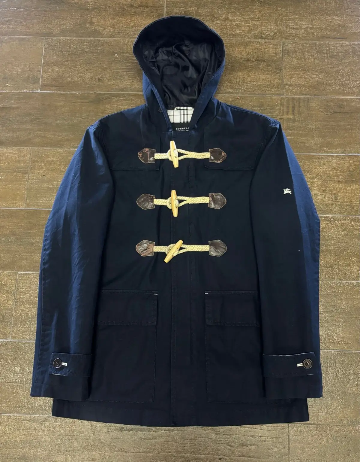 Burberry Navy Duffle Coat Size M