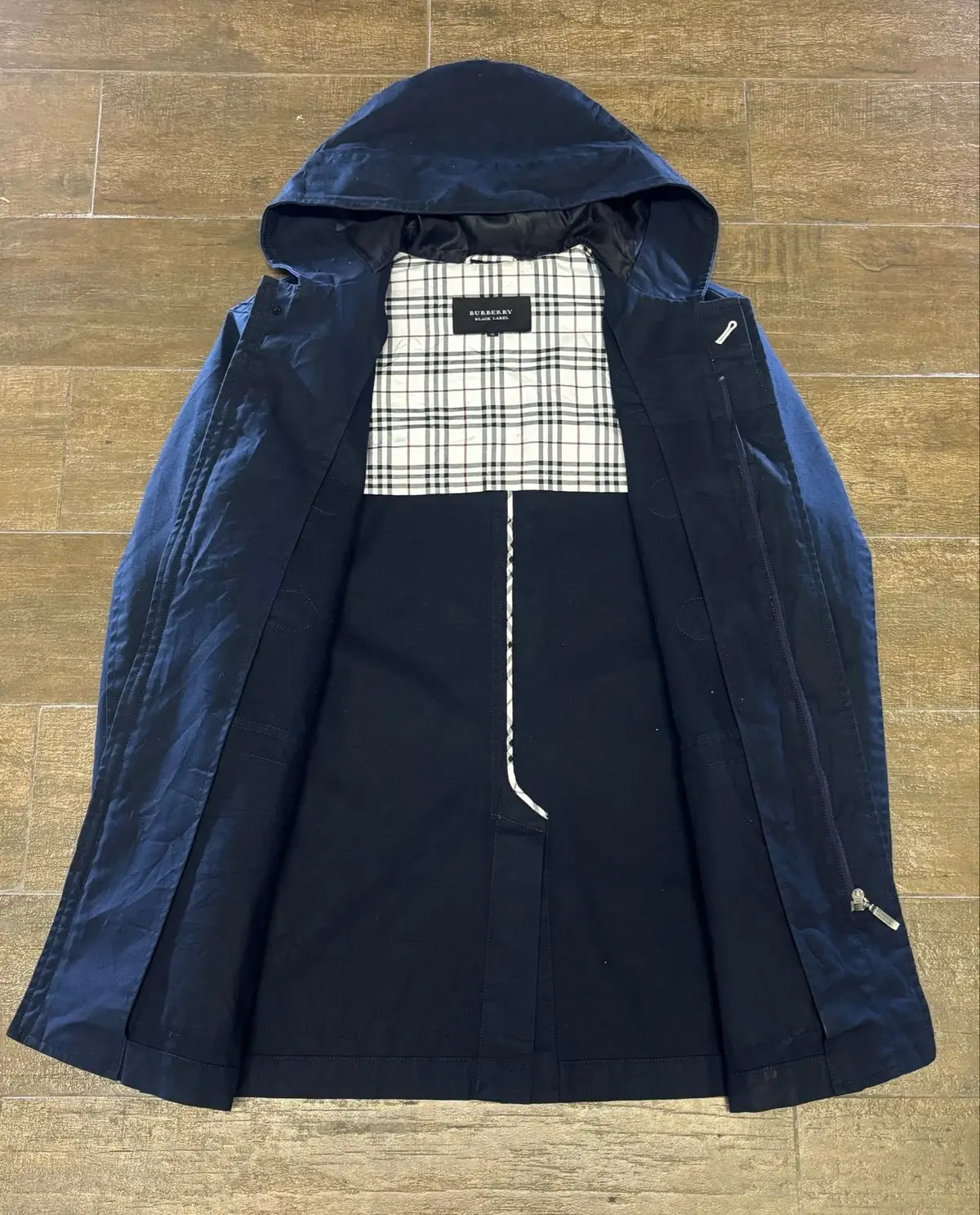 Burberry Navy Duffle Coat Size M