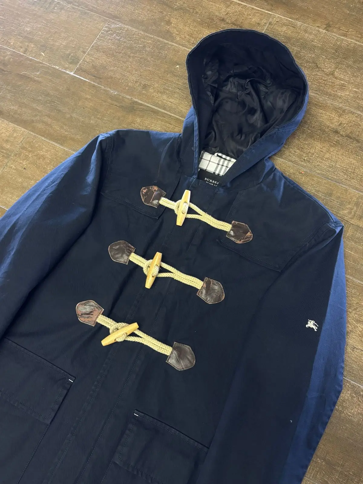 Burberry Navy Duffle Coat Size M