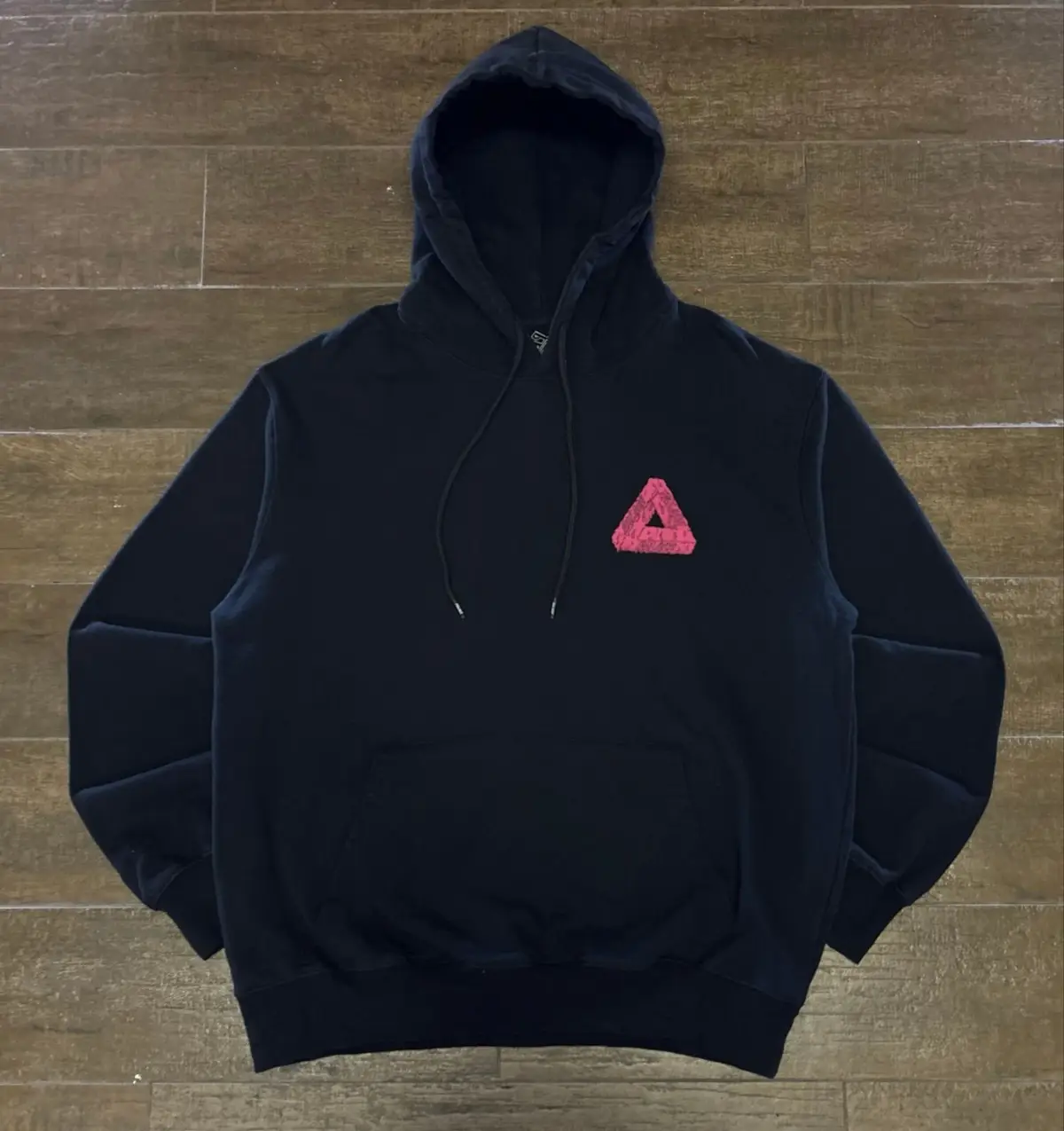 Palace Black Hoodie Pink Triangle Logo