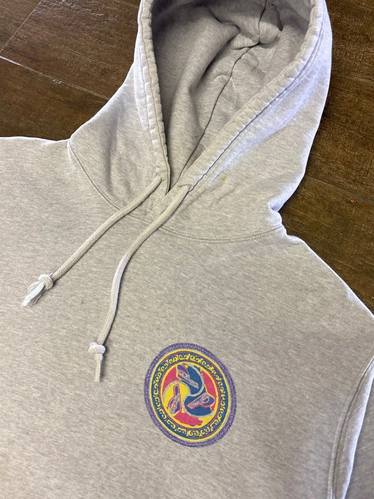 Palace Cream Hoodie with Embroidered Logo