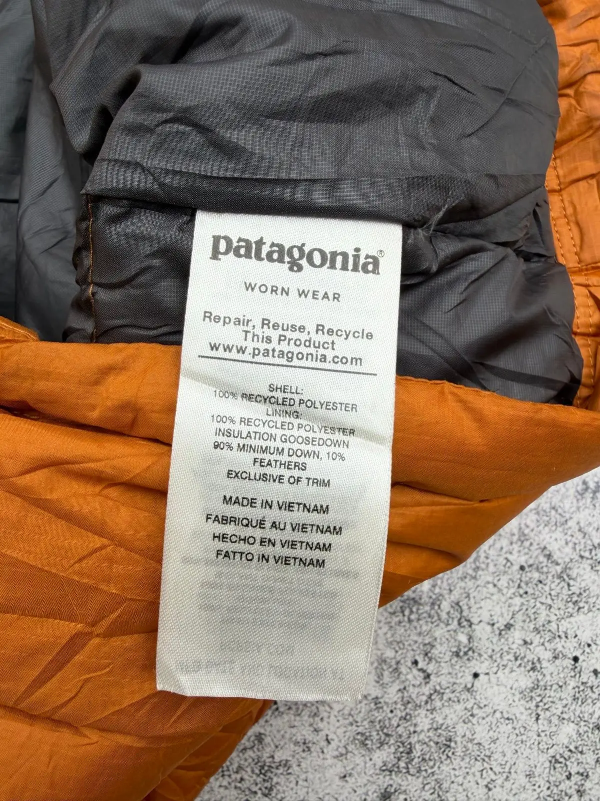 Patagonia Down Puffer Vest Rust Orange