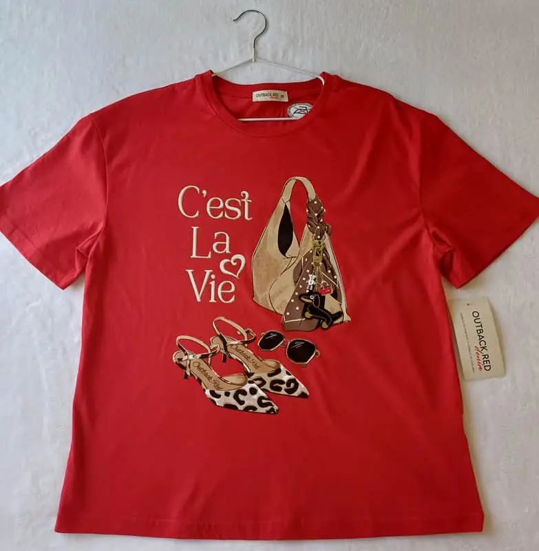 Truworths Brand New Truworths C’est La Vie Red Graphic T-Shirt | Size 36