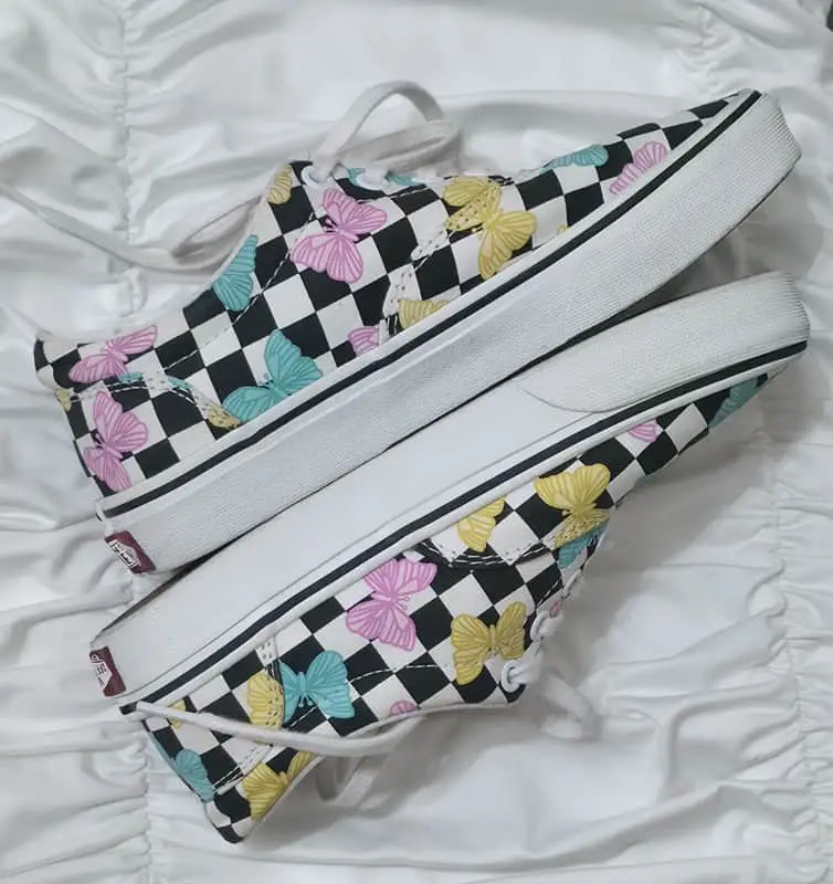 Vans Girls checkerboard butterfly sneaker