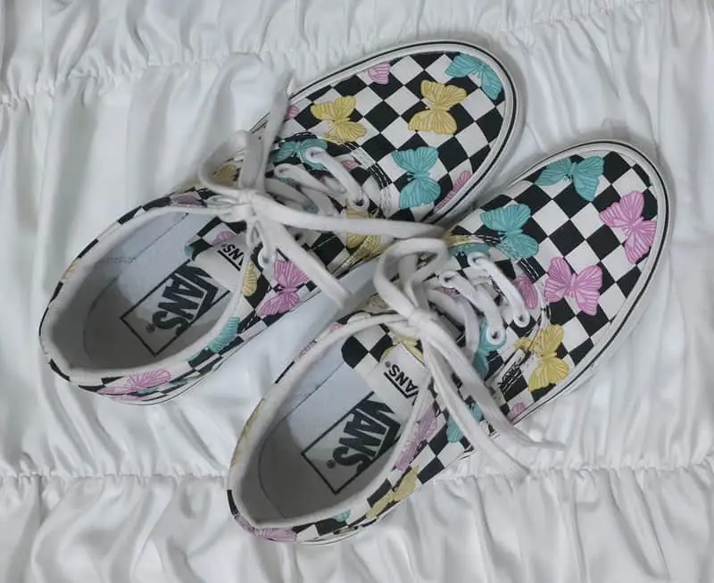 Vans Girls checkerboard butterfly sneaker