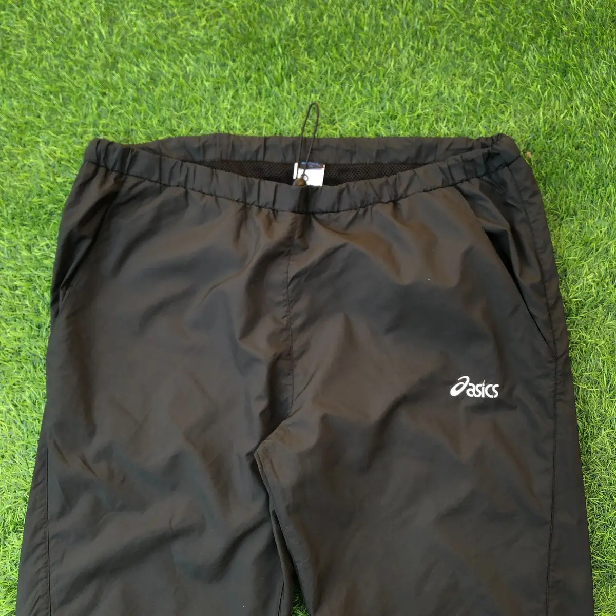Asics Black Nylon Track Pants