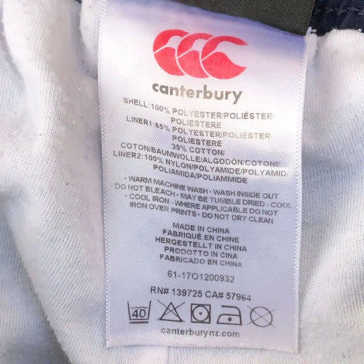 Canterbury of New Zealand Navy Track Pants