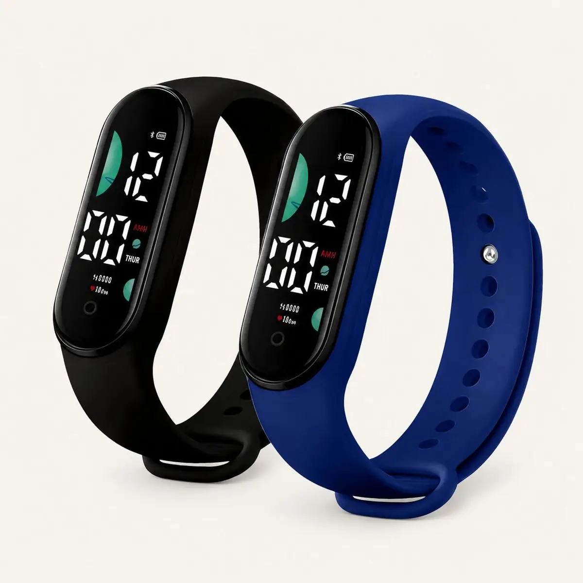 Black Digital Fitness Band Watch