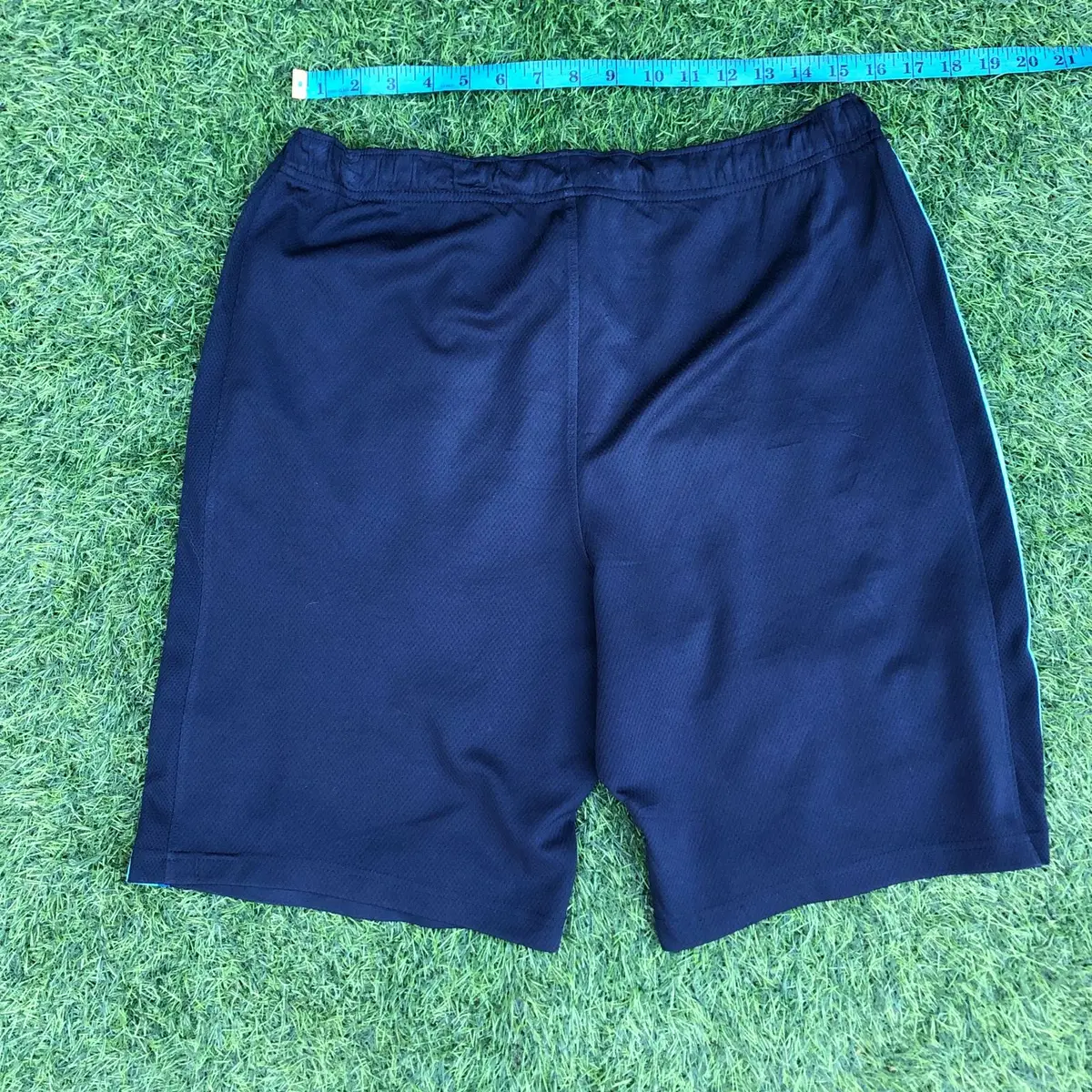 Nike Athletic Shorts Black with Blue Side Stripes