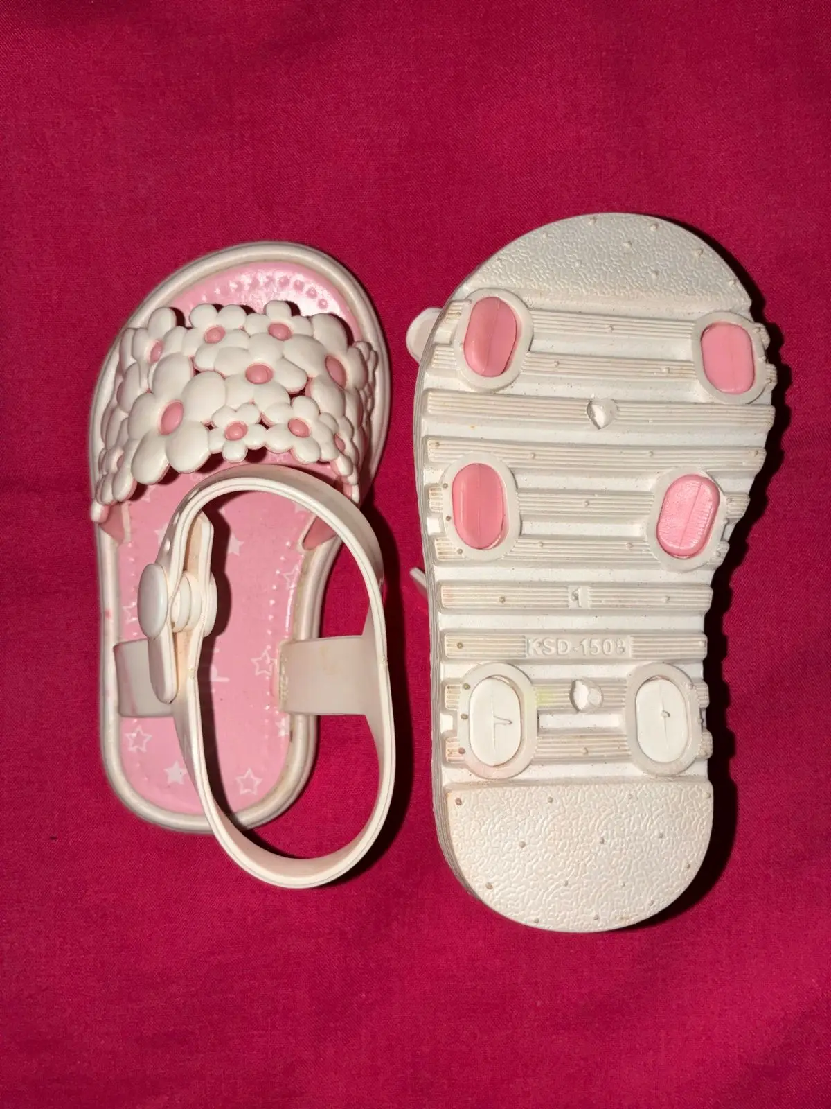 Kids Pink Floral Sandals