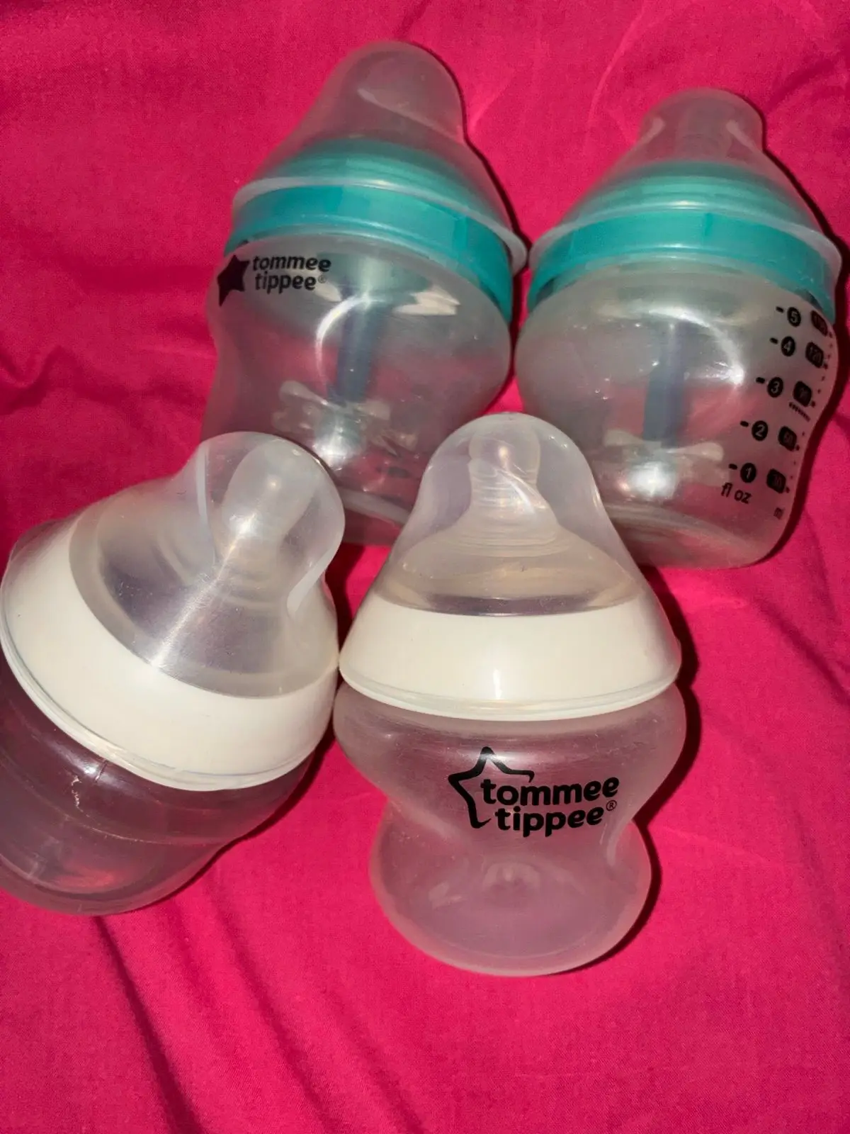 Tommee Tippee Baby Bottle with Teal Ring