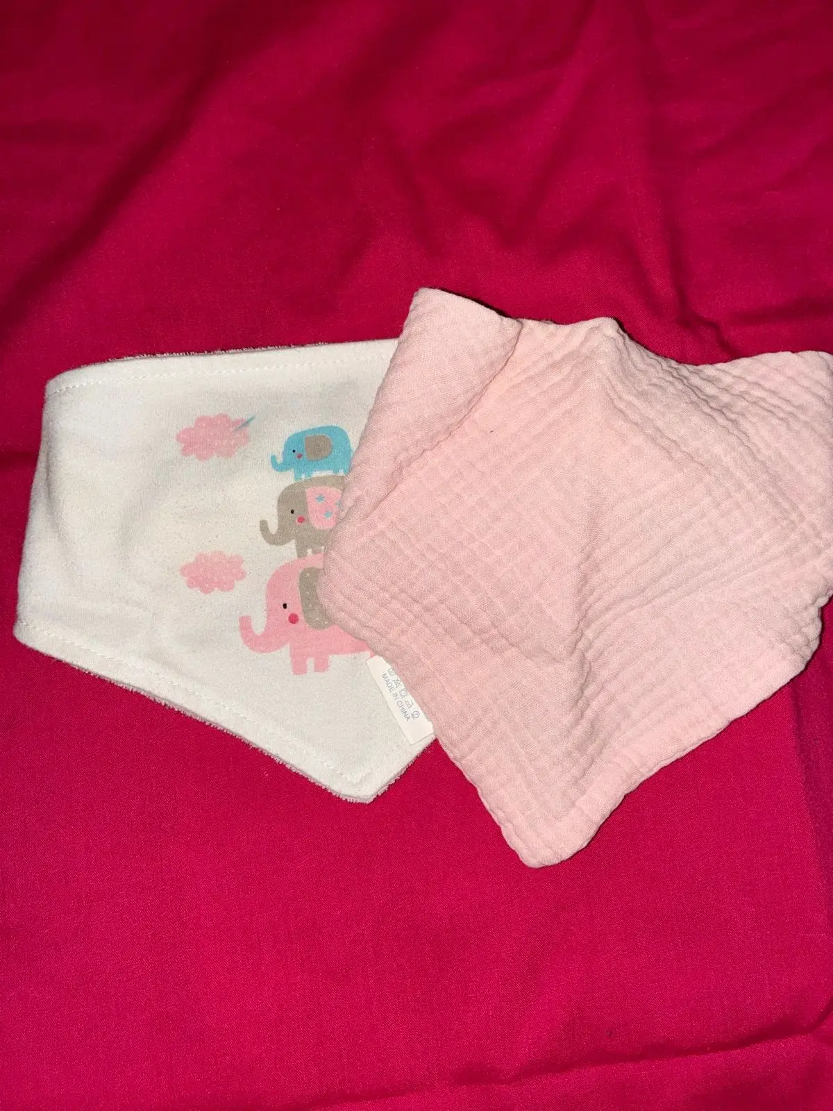 Baby Bandana Bib with Elephant Print