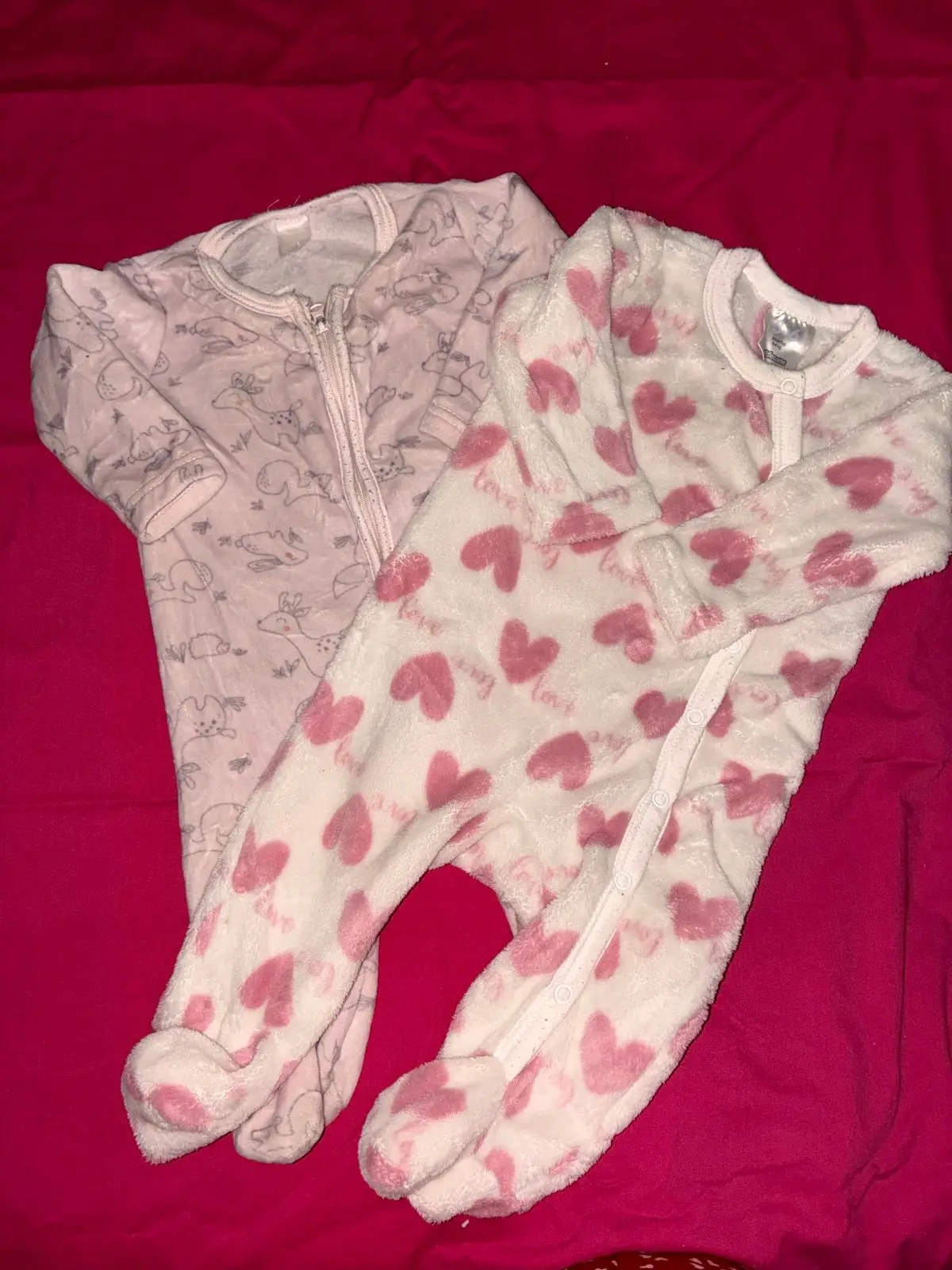 Pink Animal Print Baby Sleepsuit