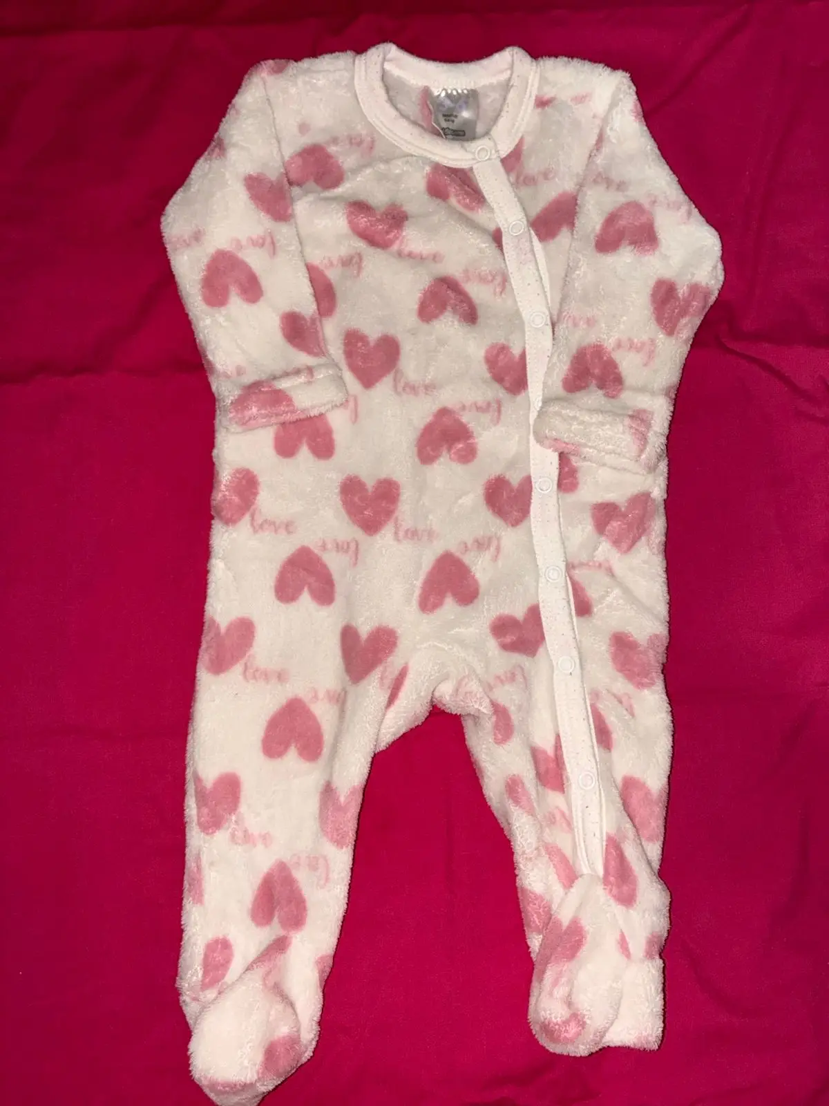 Pink Animal Print Baby Sleepsuit