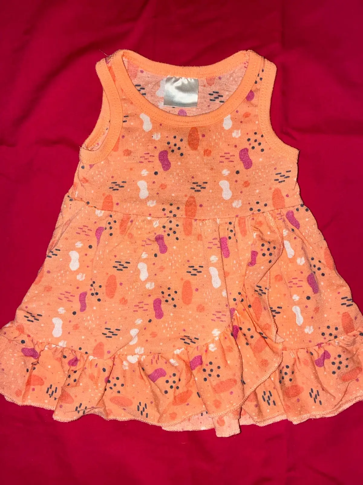 Baby Girl Peach Patterned Dress