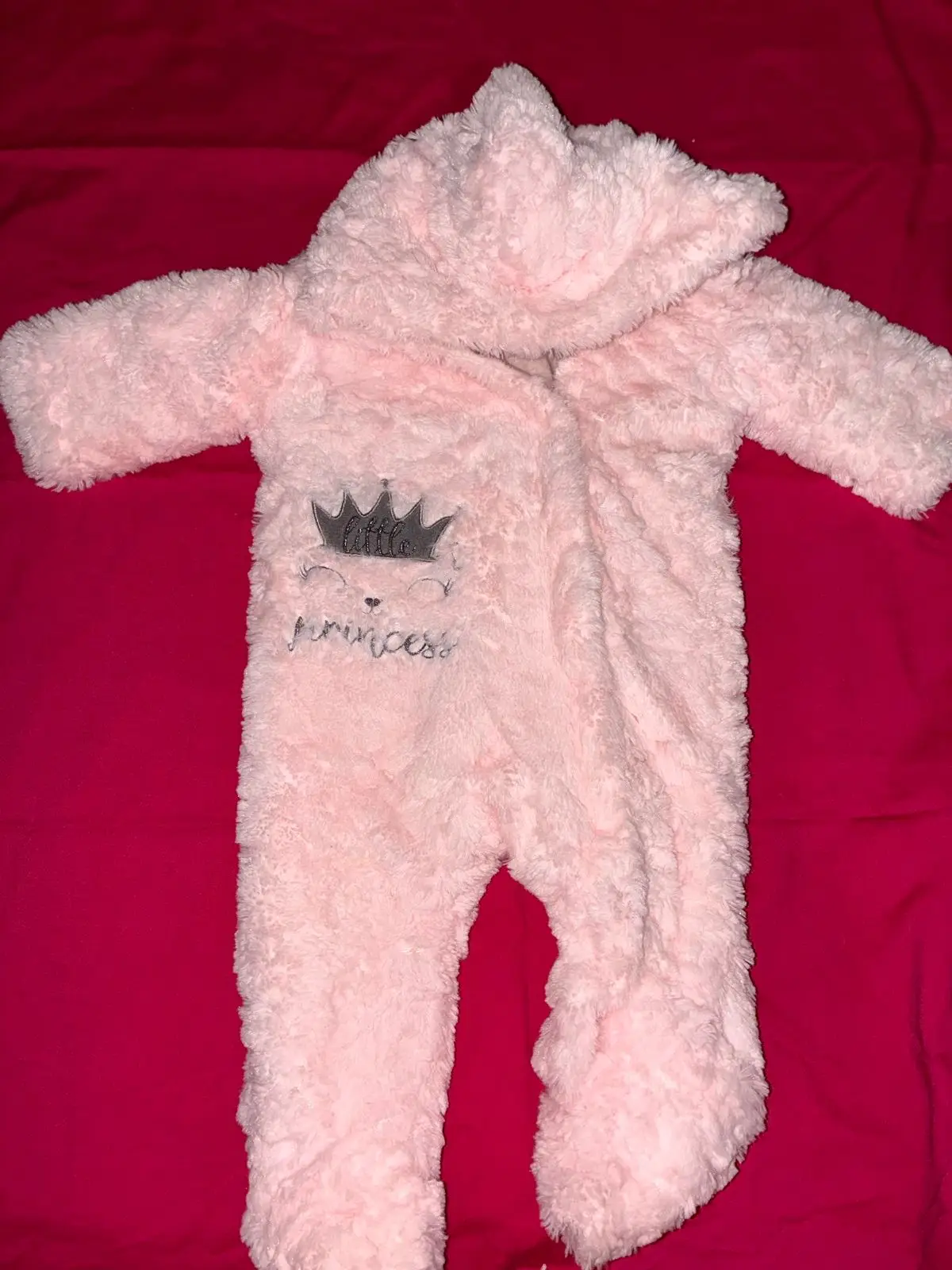Pink Little Princess Fluffy Baby Pram Suit