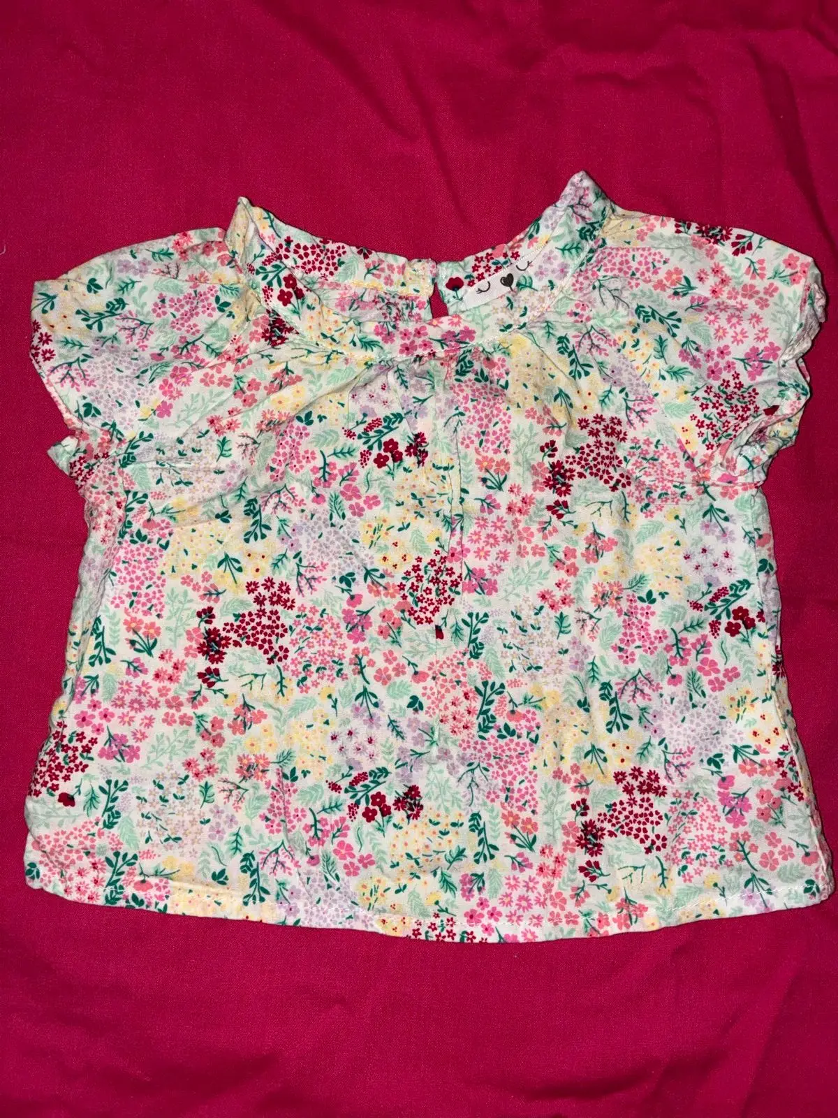 Girls Denim Dress with Butterfly Embroidery