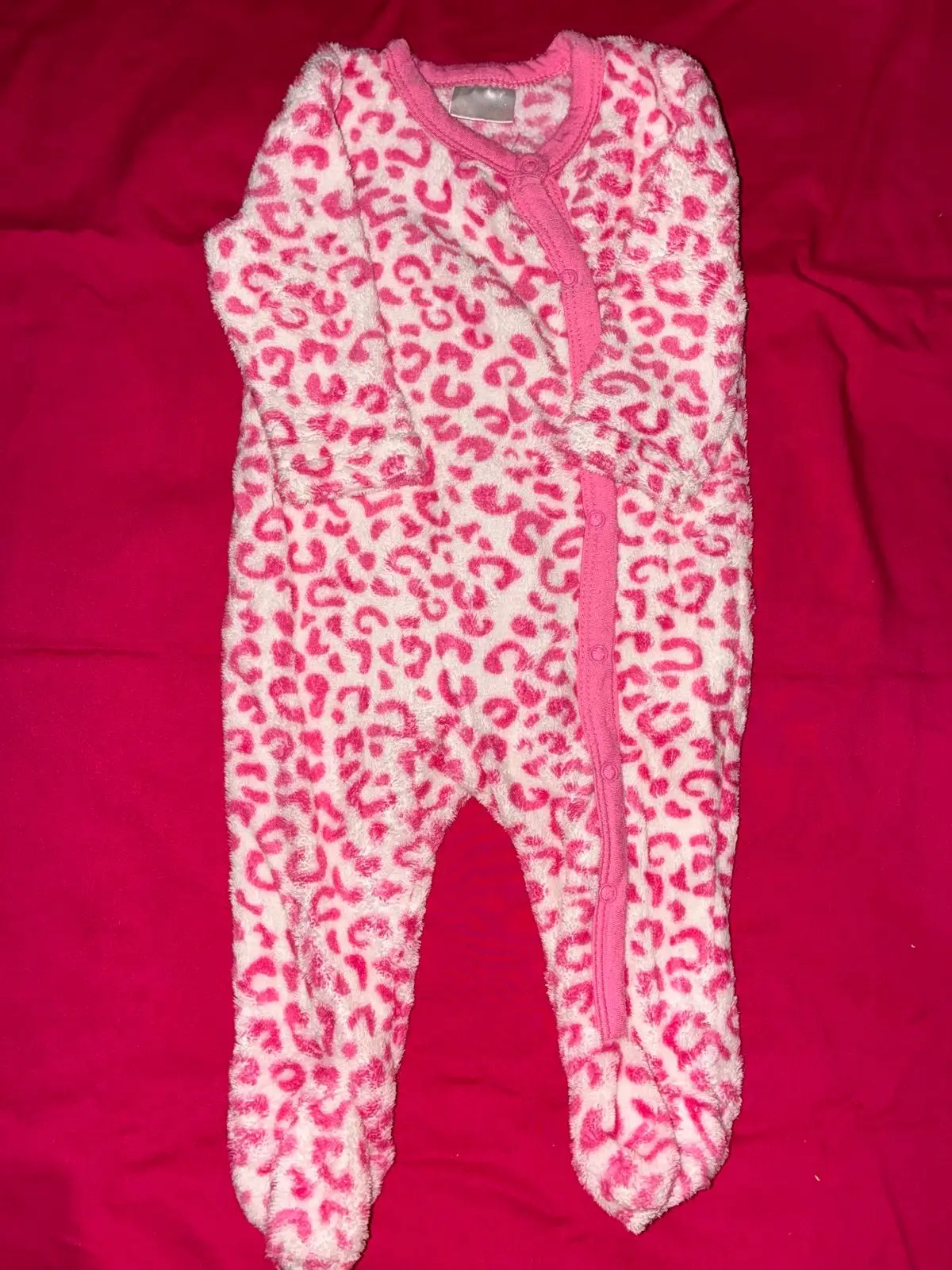 Coral Fleece Baby Onesie with Feet