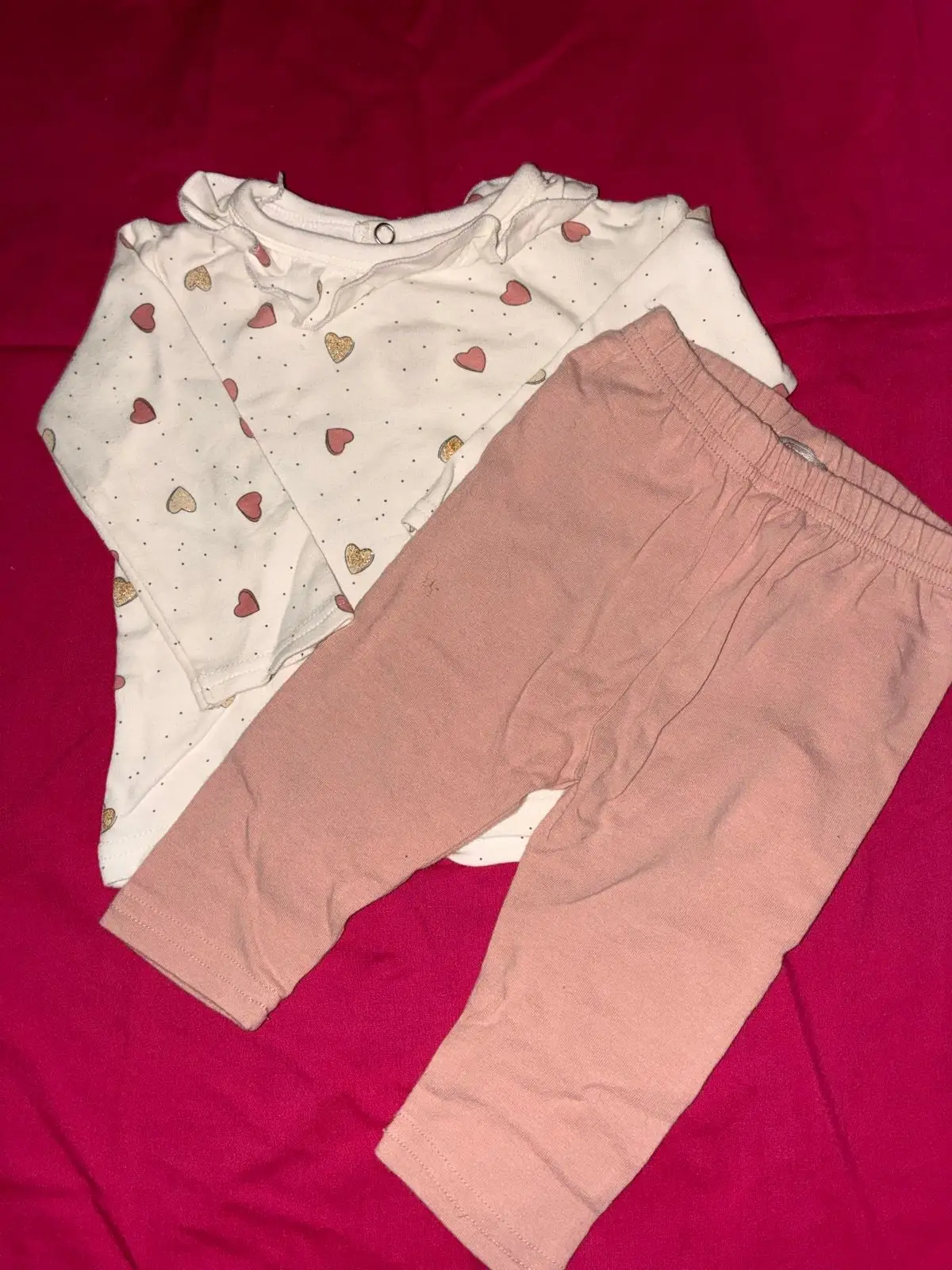 Baby Girls Heart Print Long-Sleeve Top