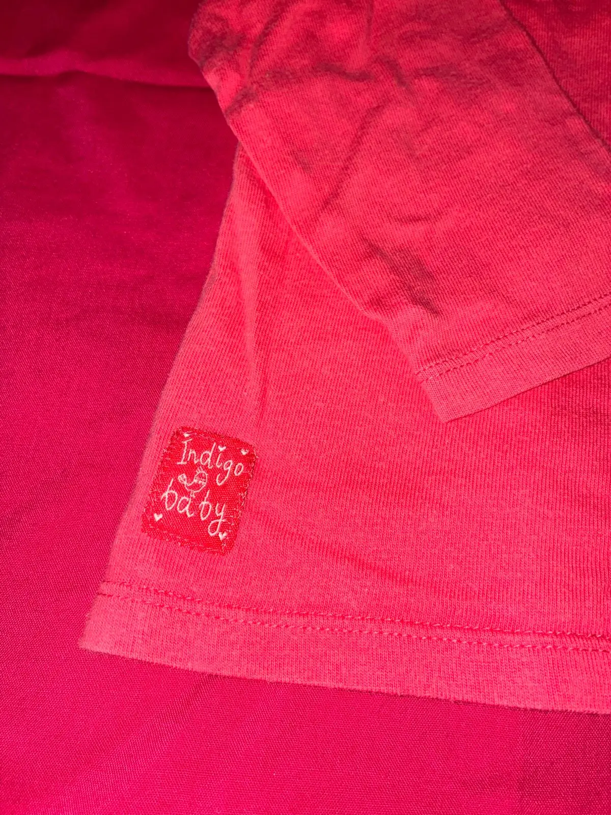 Indigo Baby Pink Long Sleeve Ruffle Top