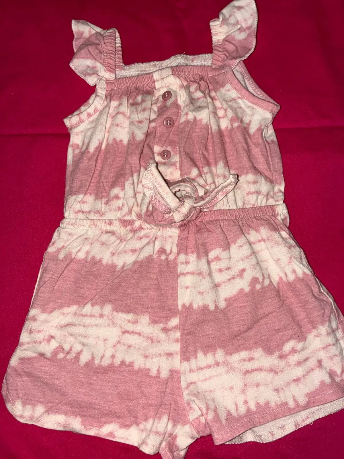 Pink Floral Baby Romper