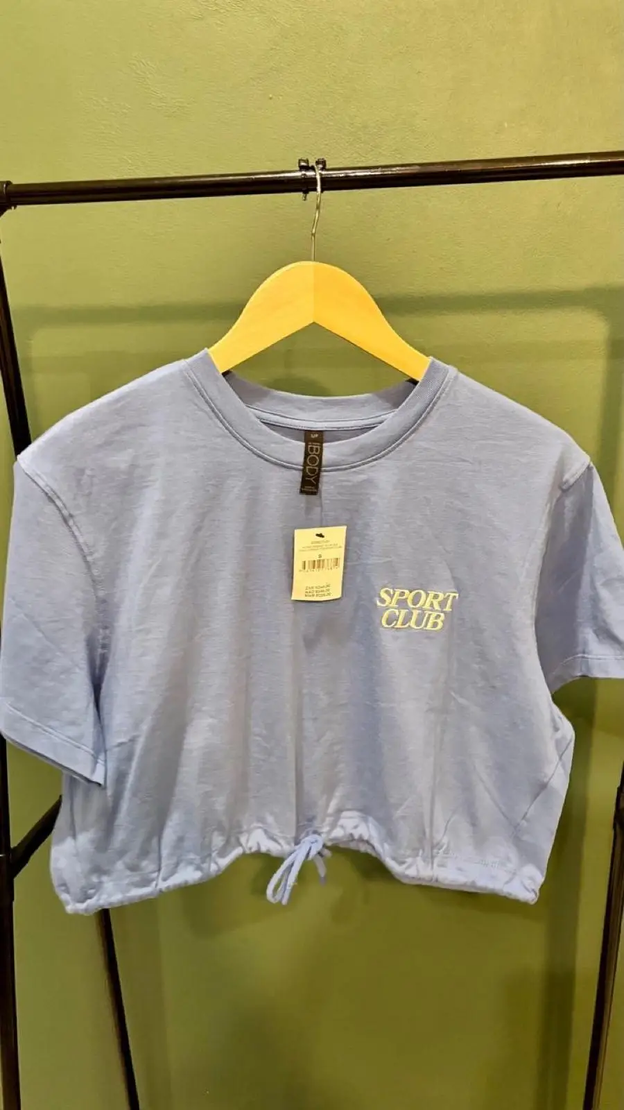 Cotton On Sport Club Crop T-Shirt Blue