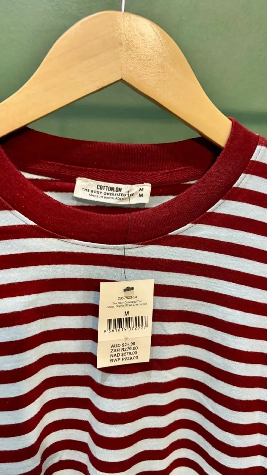 Cotton On Striped Boxy Oversized Tee