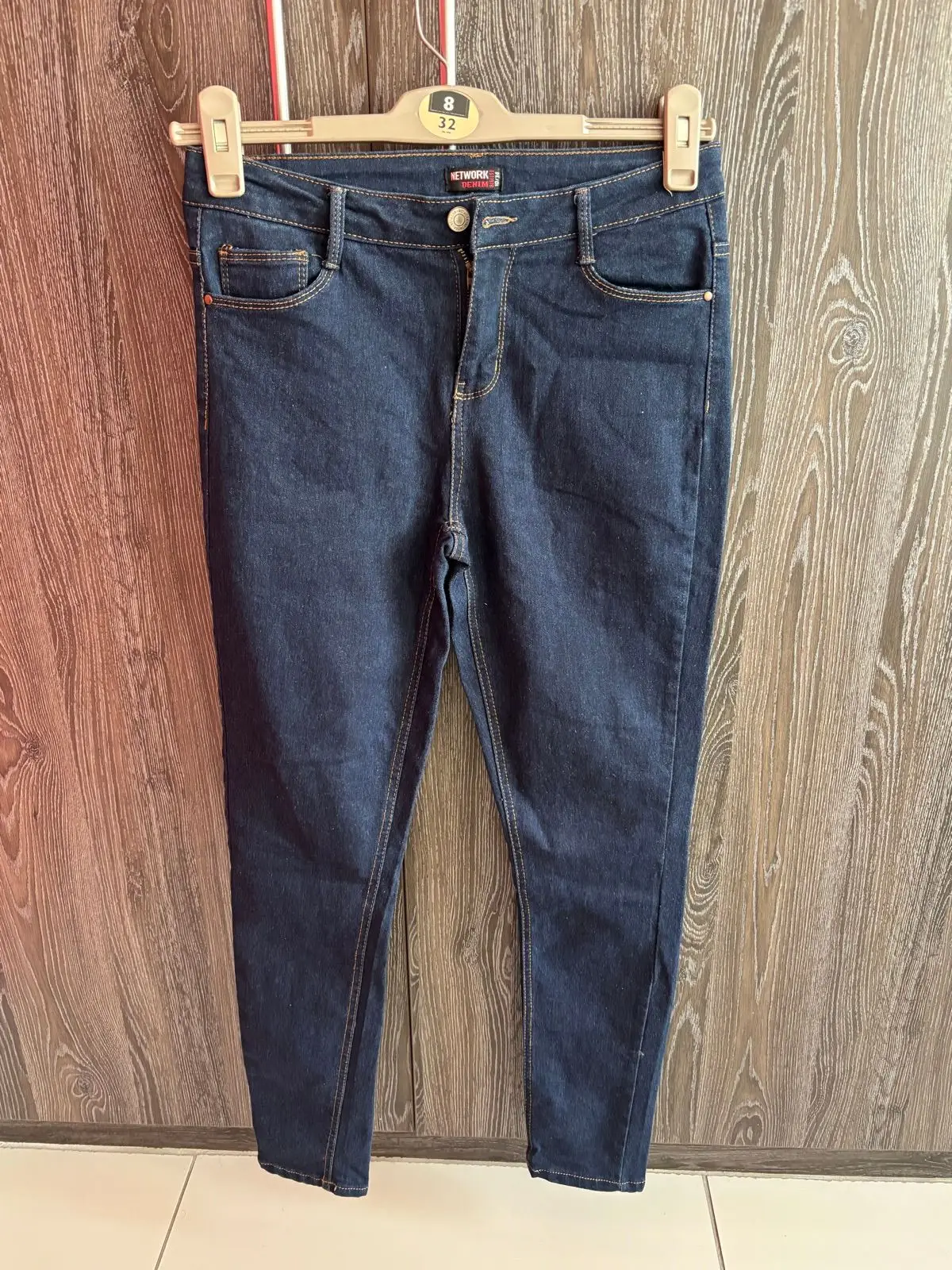 Jet Network Denim Dark Blue Skinny Jeans Size 32