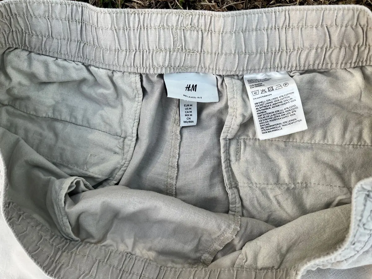 H&M Light Grey Drawstring Shorts