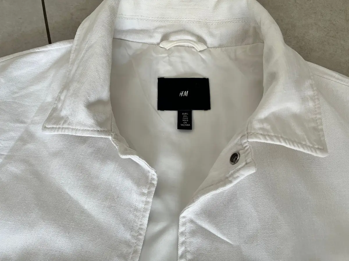 H&M White Denim Jacket