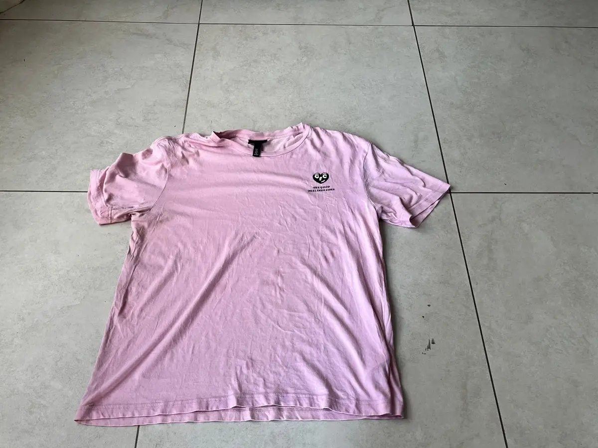 H&M The Good Feelings Corp Pink T-Shirt