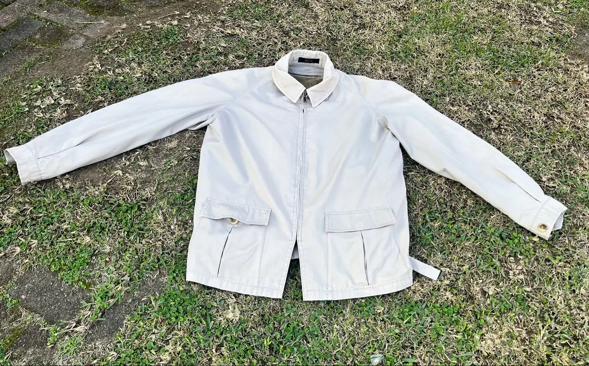 Beige Zip-Up Utility Jacket
