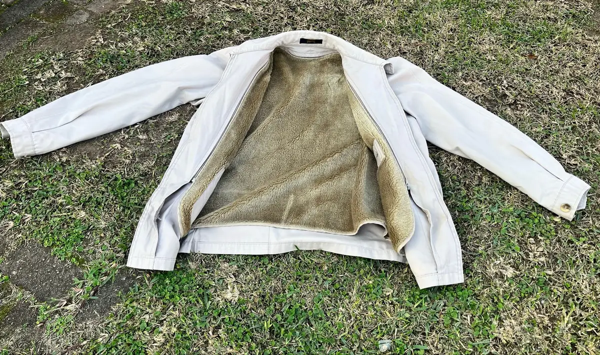 Beige Zip-Up Utility Jacket