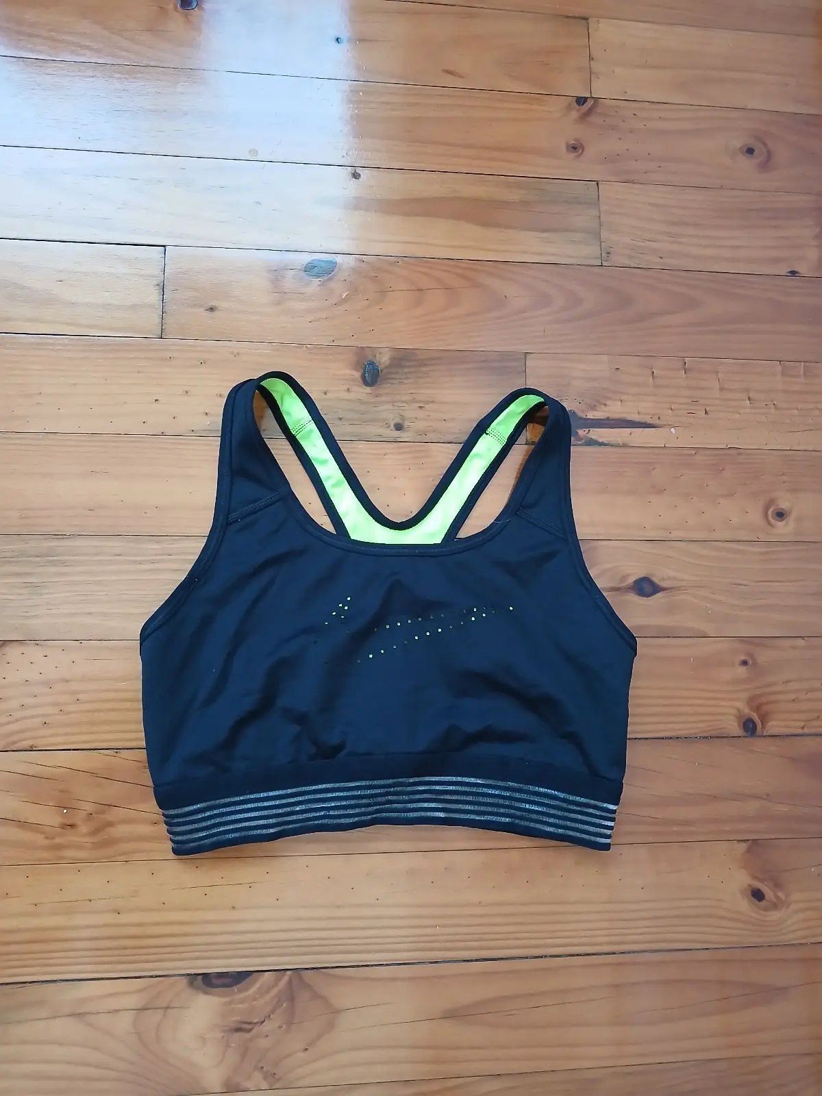 Nike Activewear Sports Bra Black/Neon Yellow